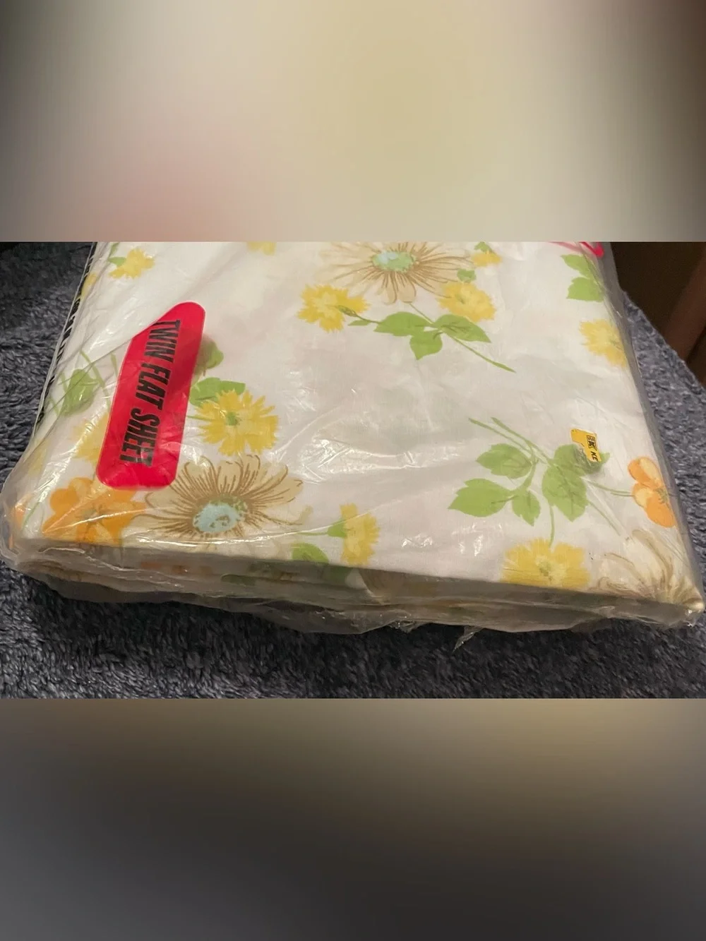 Morgan Jones Vintage No-Iron Luxury Muslin Twin Sheet White Yellow Green Floral
